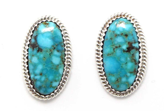 Oval Turquoise Earrings by Largo