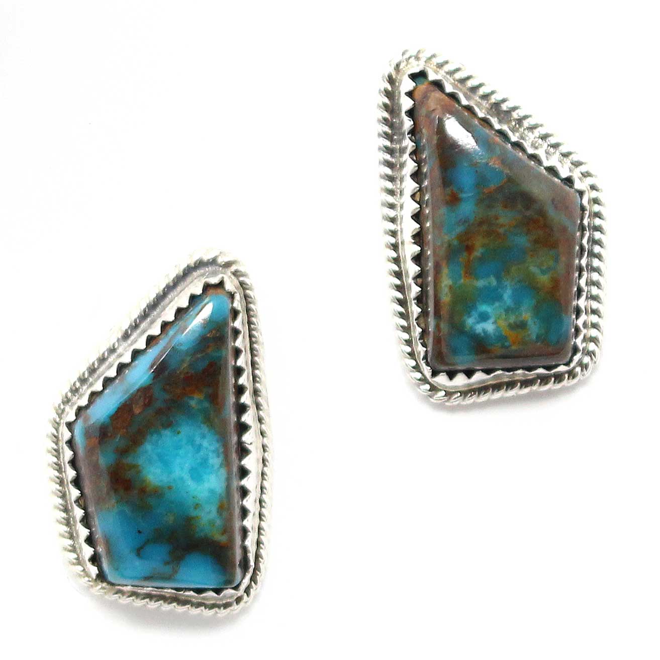 Turquoise Trapezoid Shaped Earrings by Largo