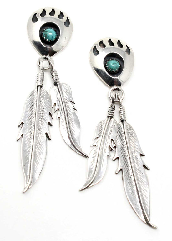 Load image into Gallery viewer, Large SIlver Navajo Shadow Box Earrings
