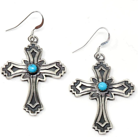 Sterling Silver Cross Earrings by Louise Joe