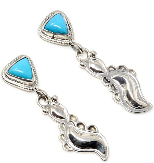 Turquoise Repousse Earrings by Louise Joe