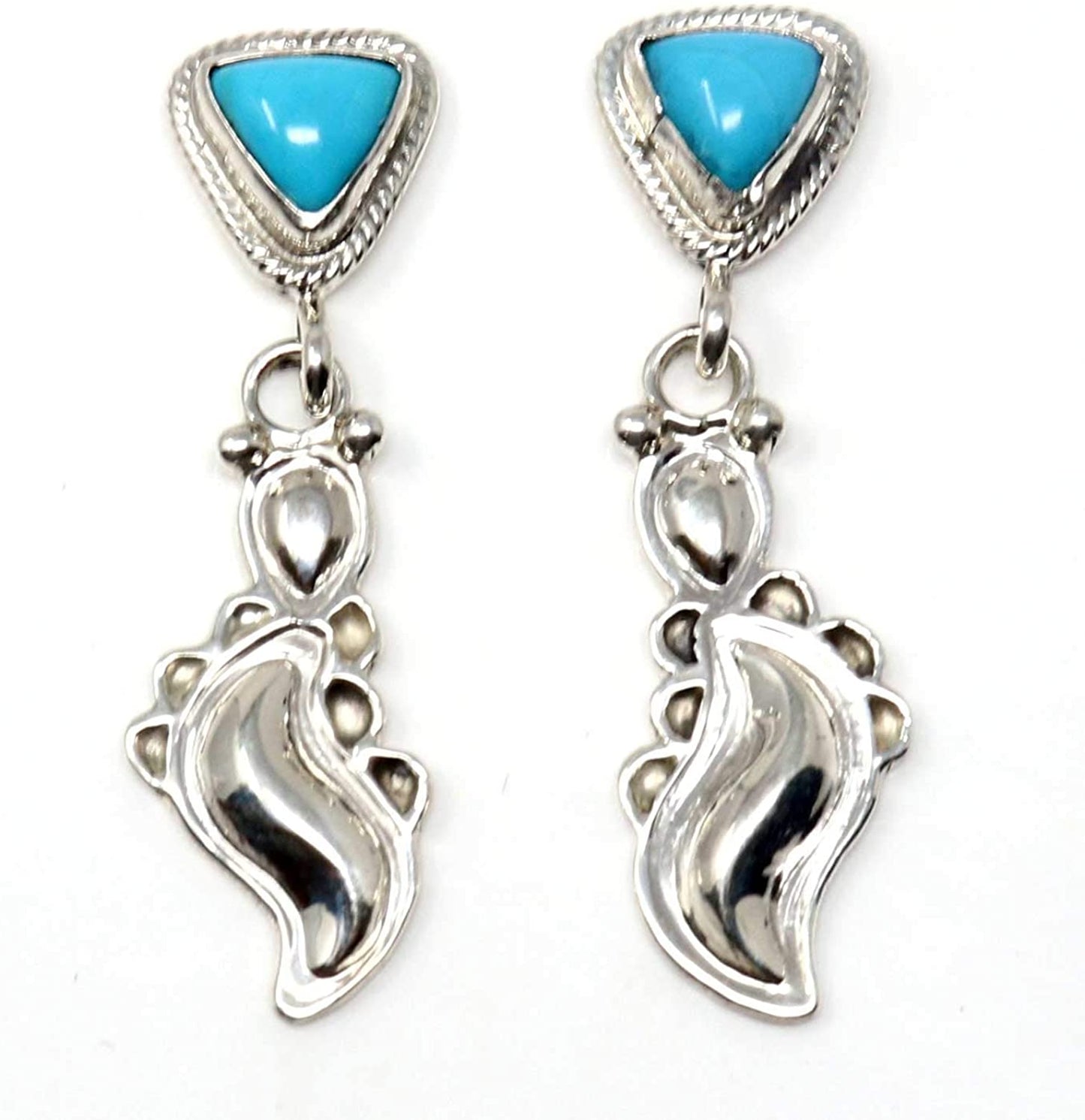 Load image into Gallery viewer, Turquoise Repousse Earrings by Louise Joe
