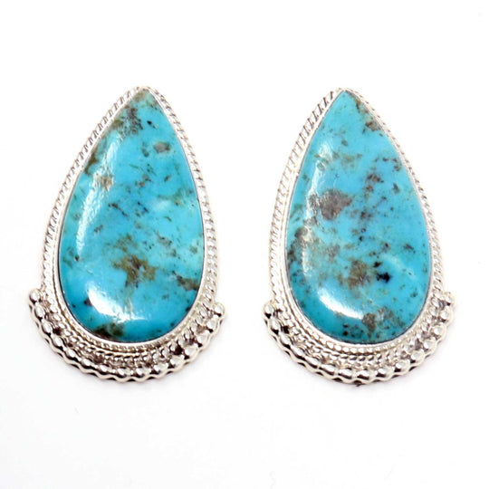 Turquoise Tear Drop Earrings by Barney