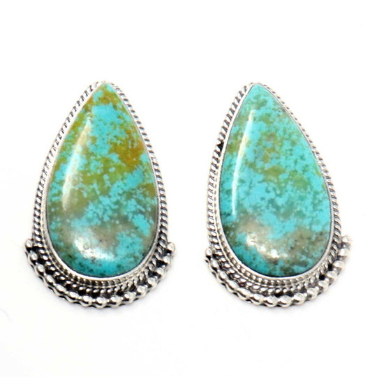 Turquoise Tear Drop Earrings by Barney