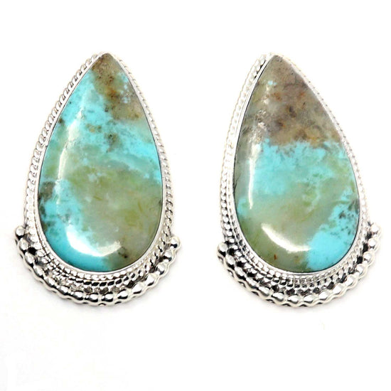 Turquoise Tear Drop Earrings by Barney