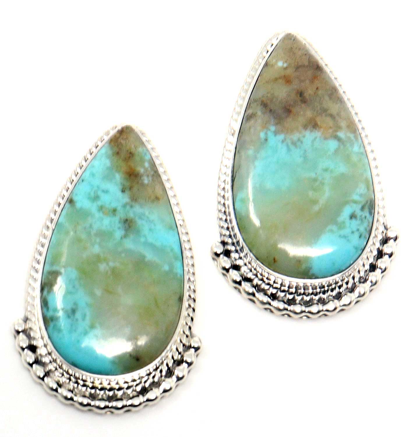 Turquoise Tear Drop Earrings by Barney