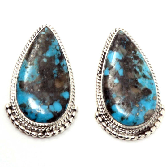 Turquoise Tear Drop Earrings by Barney