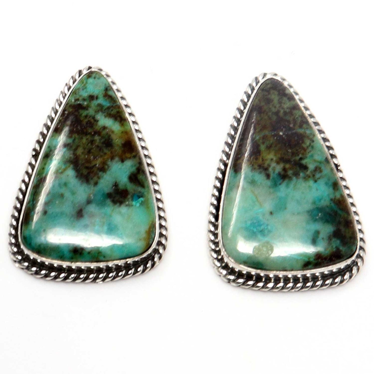 Triangular Turquoise Stud Earrings