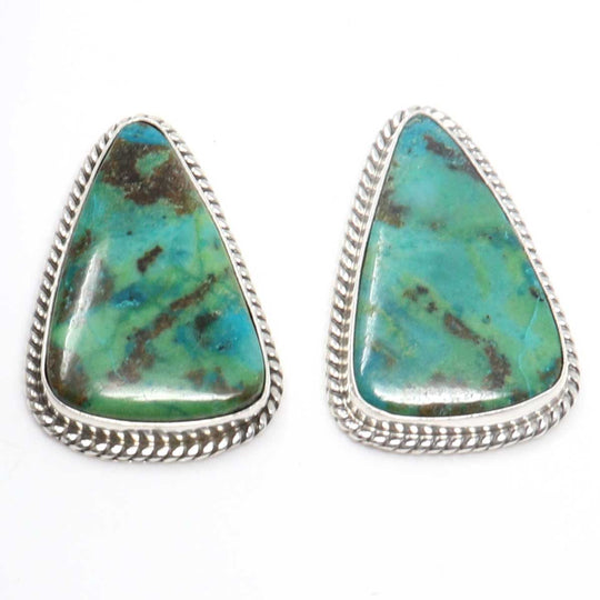 Triangular Turquoise Stud Earrings
