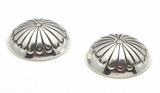 Load image into Gallery viewer, Sterling Silver Clip On Button Earrings by Yazzie
