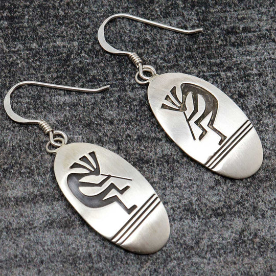 Kokopelli Earrings By Stanley Gene