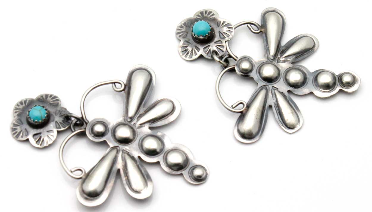 Silver Dragonfly Earrings by Yazzie