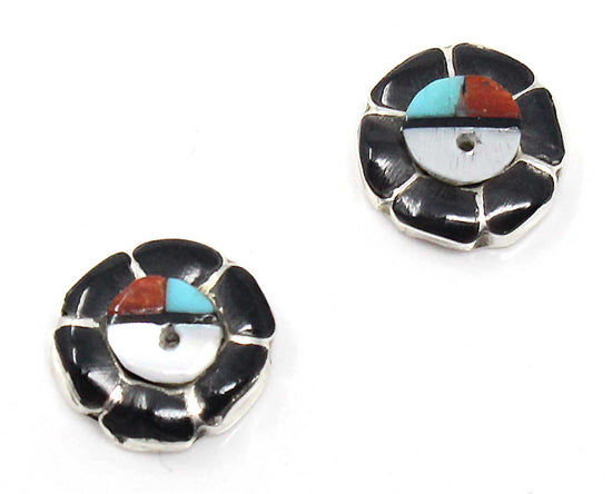 Load image into Gallery viewer, Zuni Sun Face Earrings
