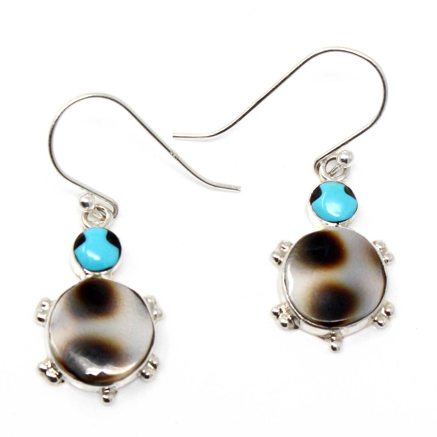 Zuni Shell Turtle Earrings by Qualo