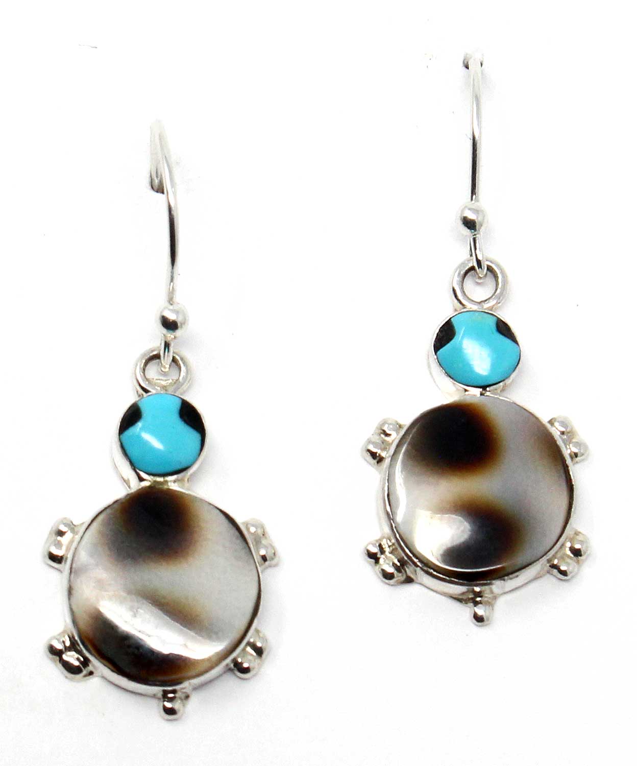 Zuni Shell Turtle Earrings by Qualo