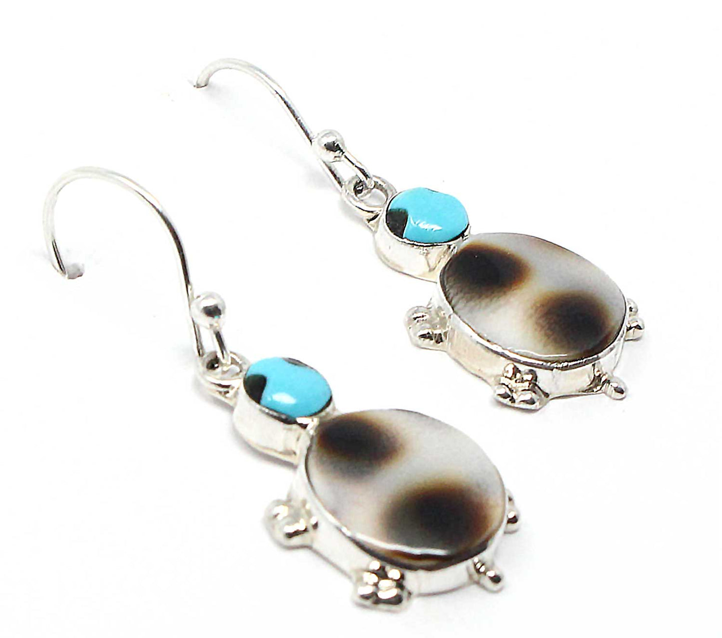 Zuni Shell Turtle Earrings by Qualo
