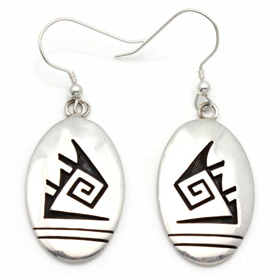 Load image into Gallery viewer, 1 1/4&amp;quot; Hopi Clouds &amp;amp; Rain Earrings
