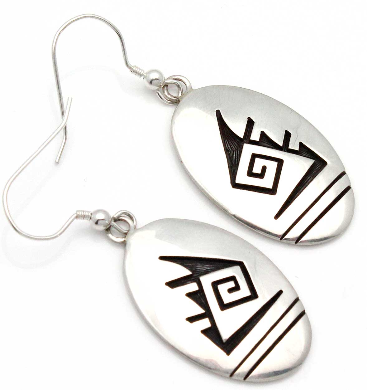Load image into Gallery viewer, 1 1/4&amp;quot; Hopi Clouds &amp;amp; Rain Earrings
