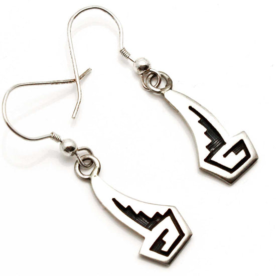 Load image into Gallery viewer, 1&amp;quot; Hopi Silver Clouds &amp;amp; Rain Earrings
