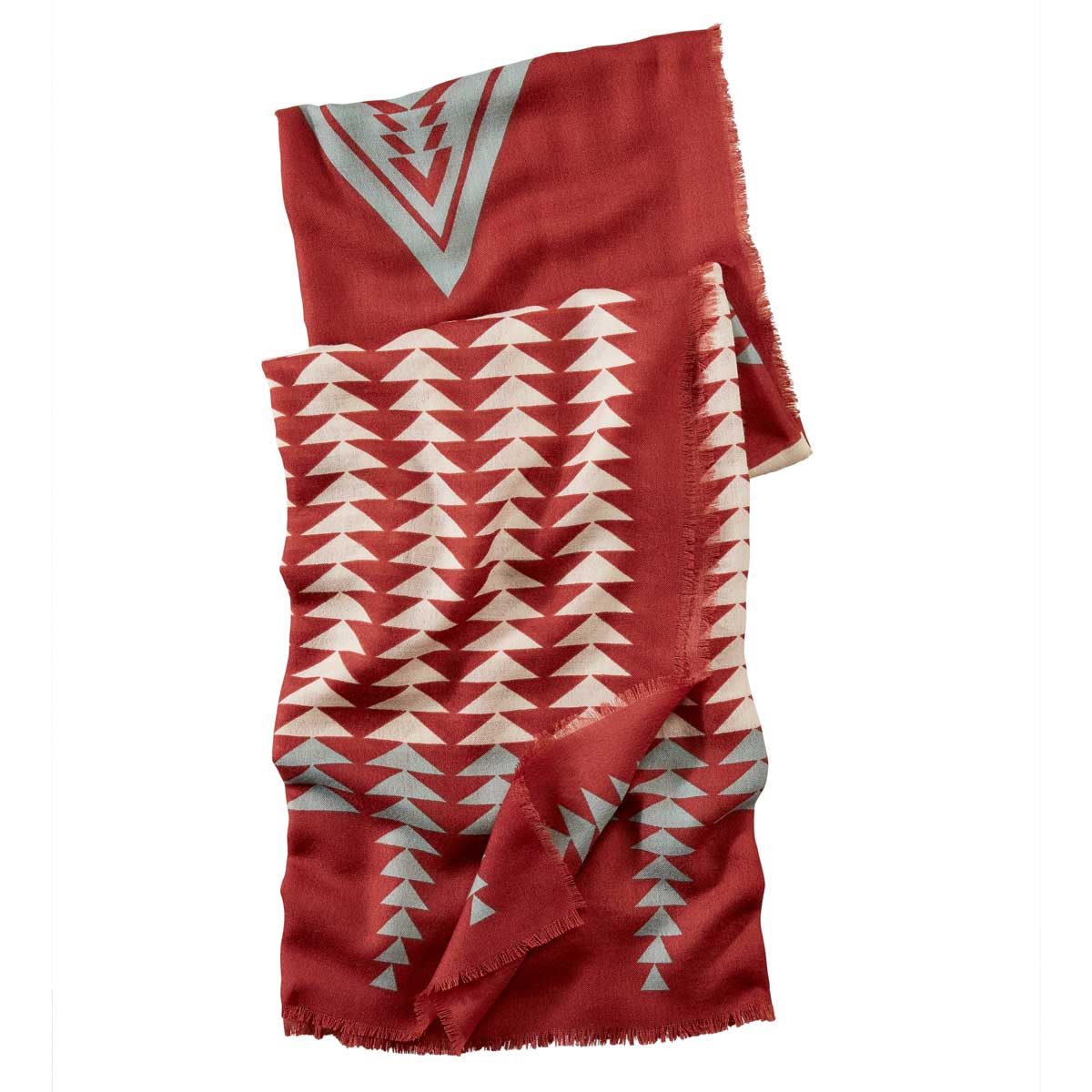 Load image into Gallery viewer, Pendleton Harding Brick Red Featherweight Wool Scarf
