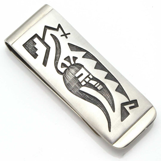 Hopi Sterling Silver Money Clip - Long Hair Kachina