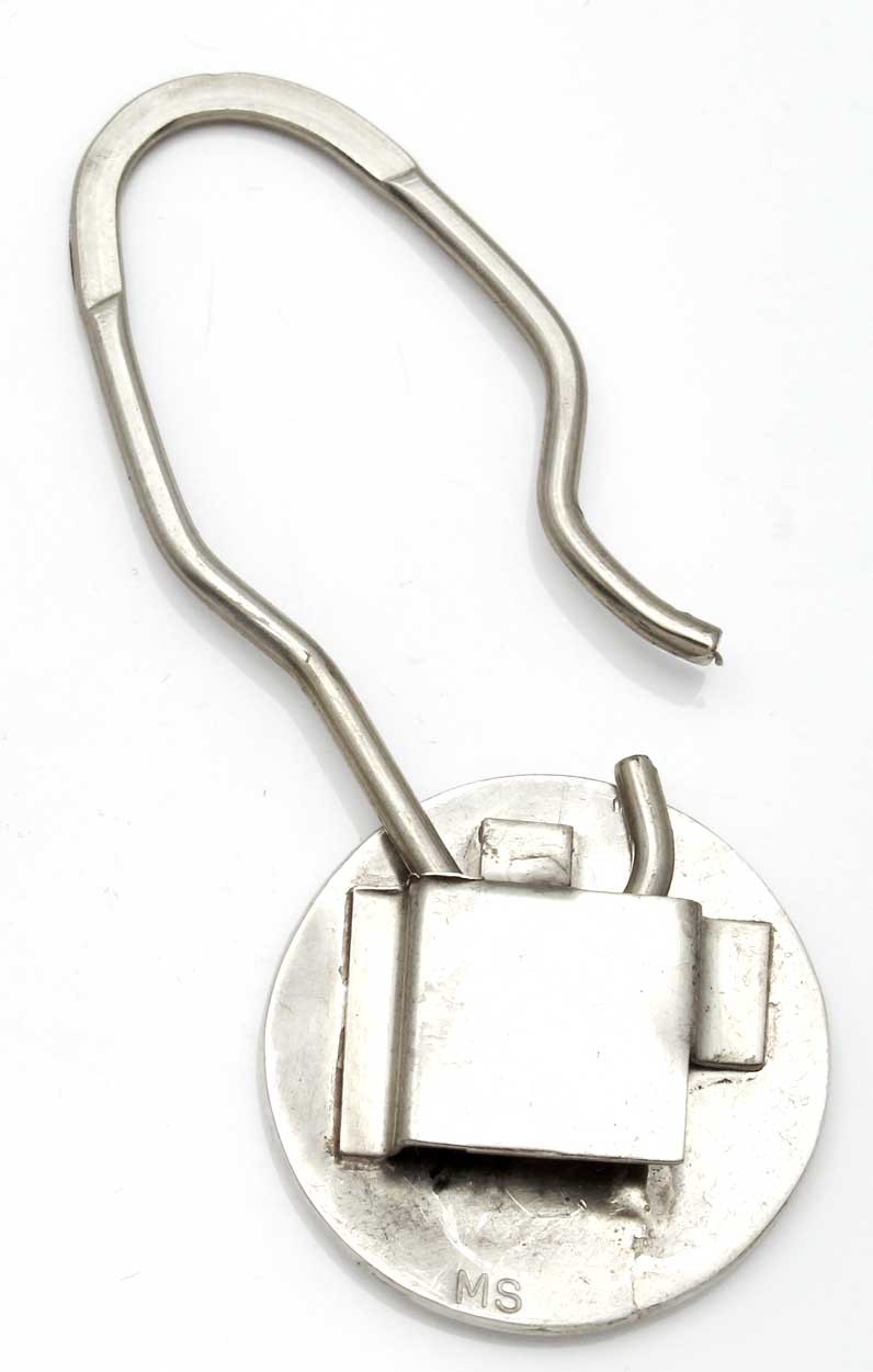 Sterling Silver Hopi Key Ring - Bear Paw
