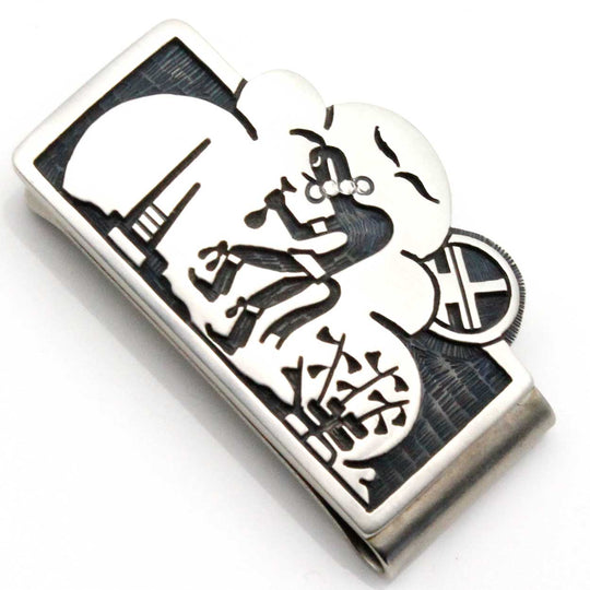 Hopi Silver Money Clip - Kokopelli Kachina