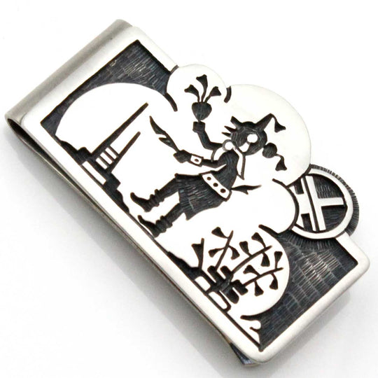 Hopi Silver Money Clip- Mudhead or Koyemsi Kachina