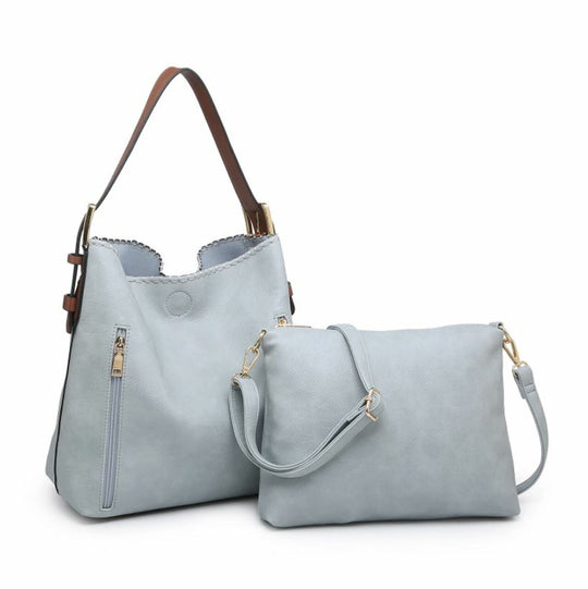 Jen & Co Alexa Hobo Bag - Gray Teal
