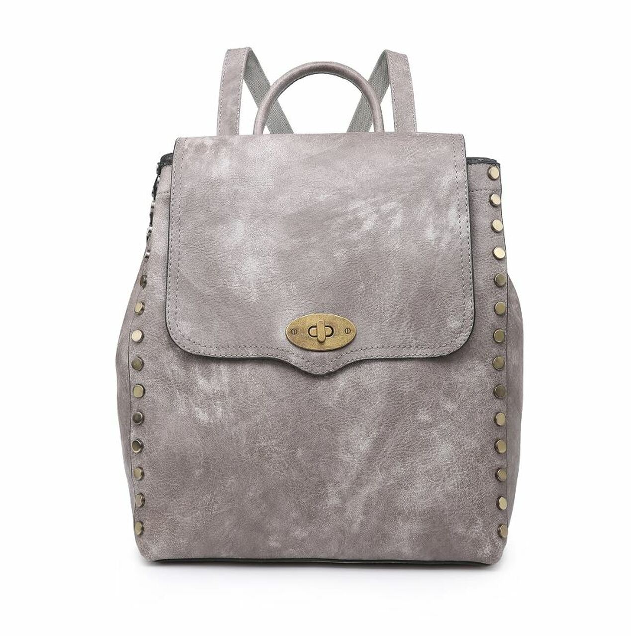 destressed grey leather backpack Bex Distressed Grey Backpack
