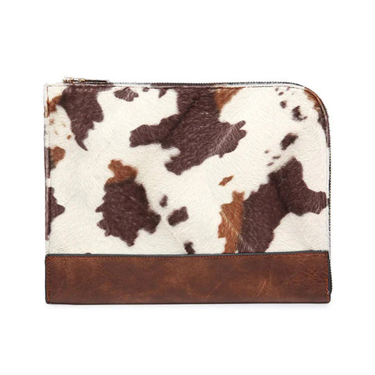 Gwen 11" Tablet Sleeve- Brown Cow