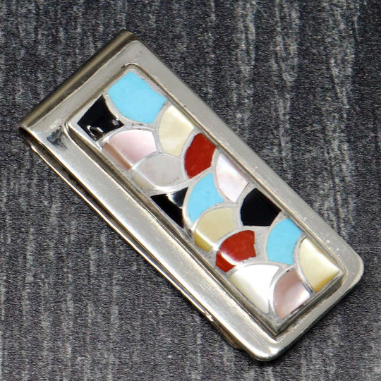 Multi-Stone Zuni Inlay Money Clip