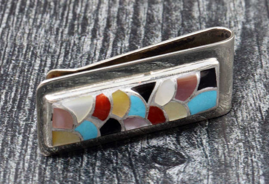 Load image into Gallery viewer, Multi-Stone Zuni Inlay Money Clip
