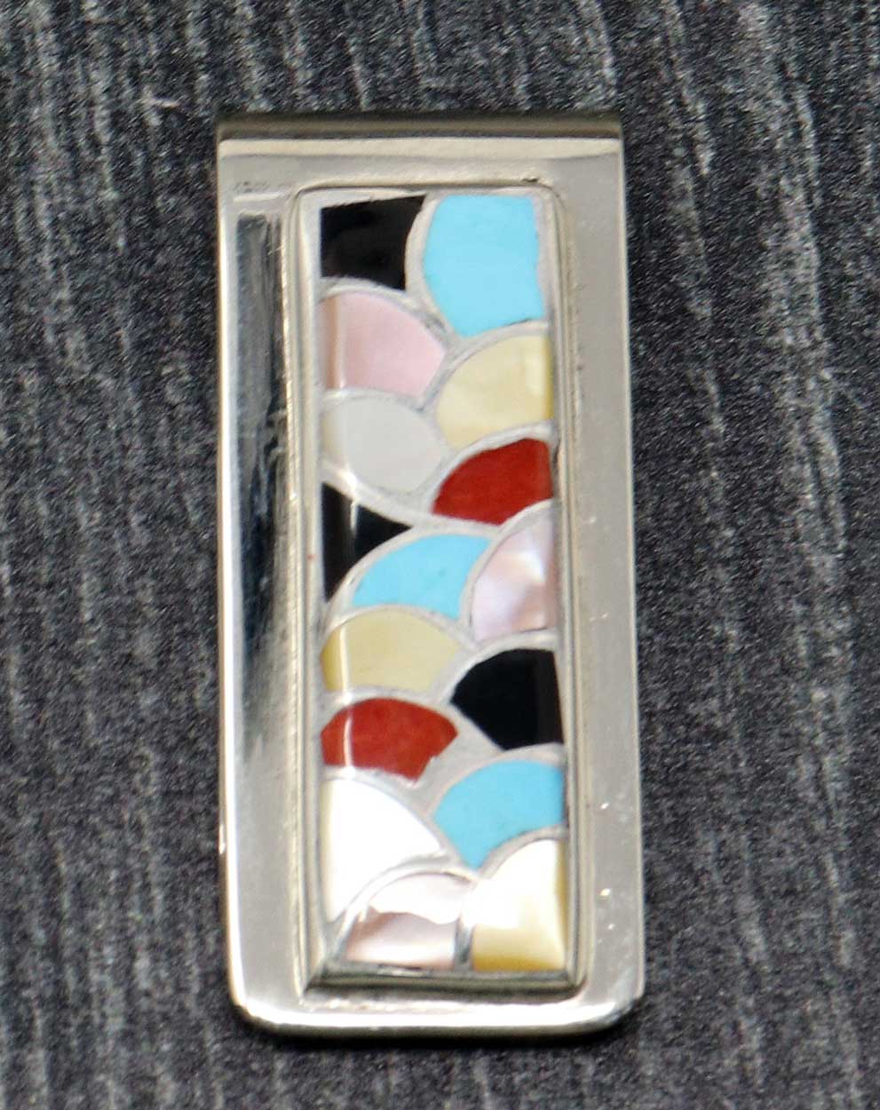 Load image into Gallery viewer, Multi-Stone Zuni Inlay Money Clip

