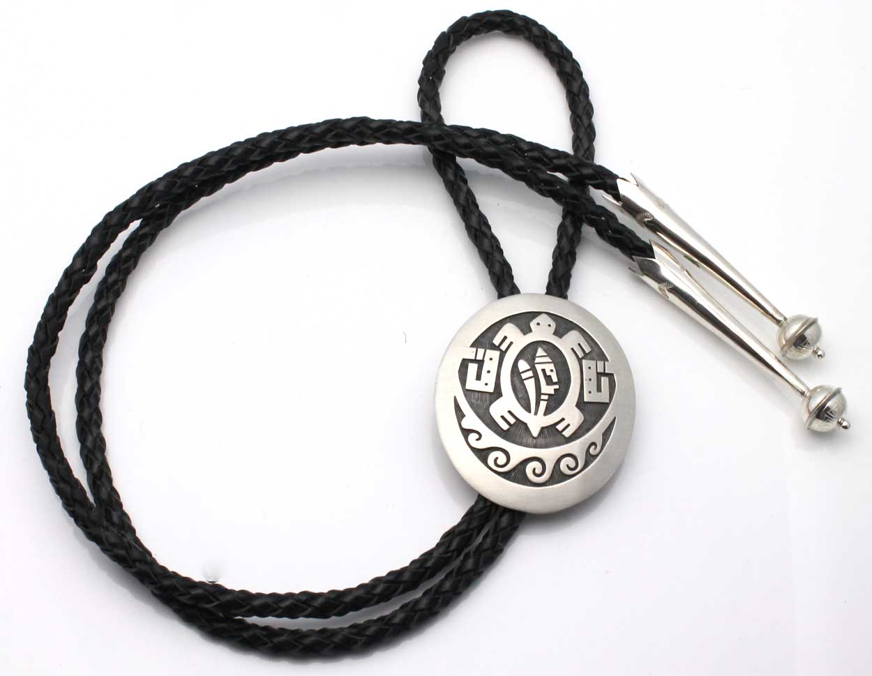 Load image into Gallery viewer, 2.25&amp;quot; Hopi Turtle Bolo Tie
