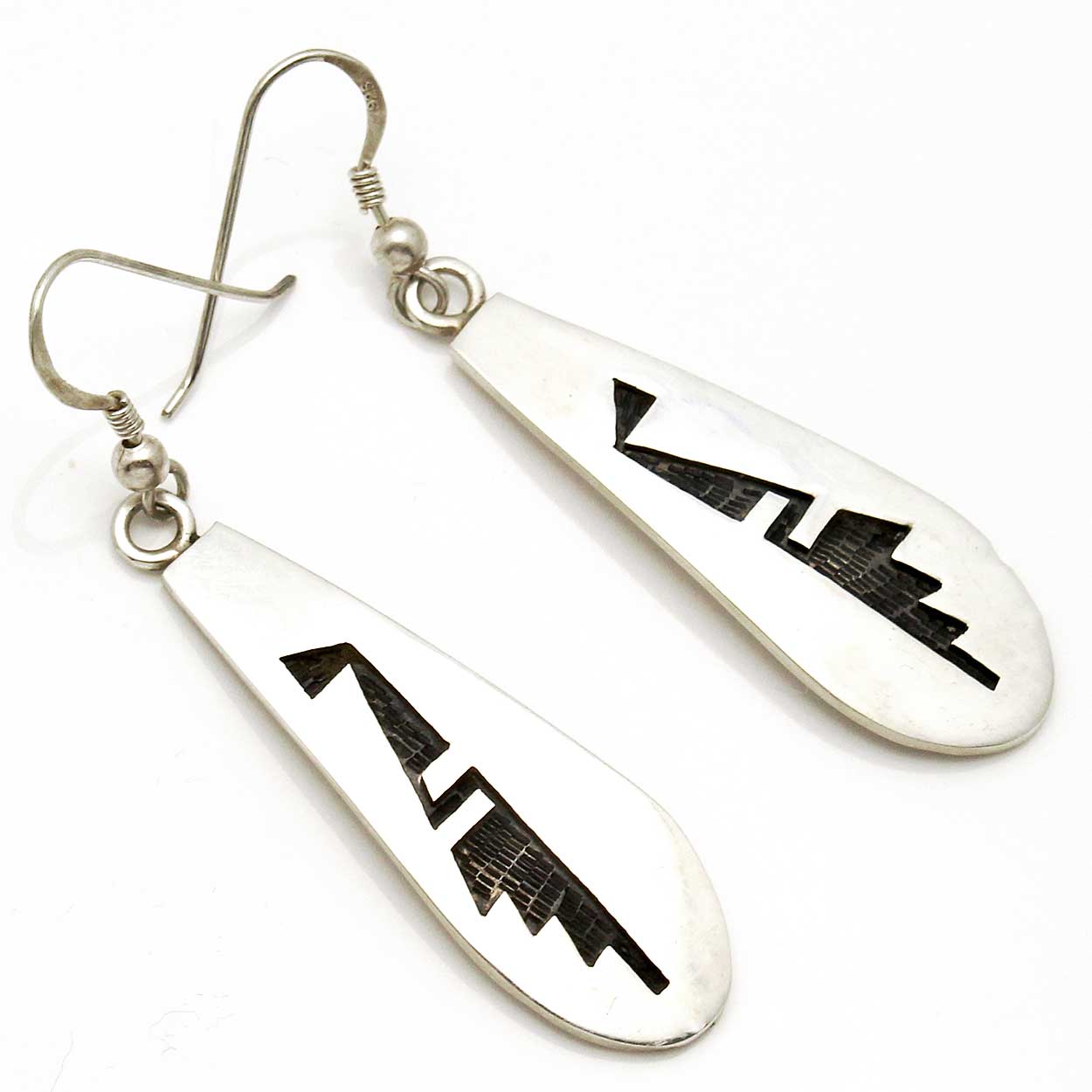 Load image into Gallery viewer, 1 1/2&amp;quot; Hopi Clouds and Rain Earrings
