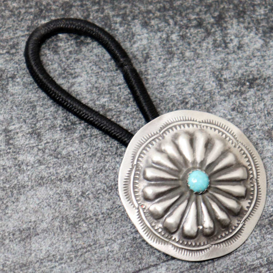 Turquoise & Silver Pony Tail Holder