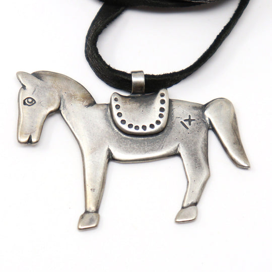 Cast Silver Horse Pendant