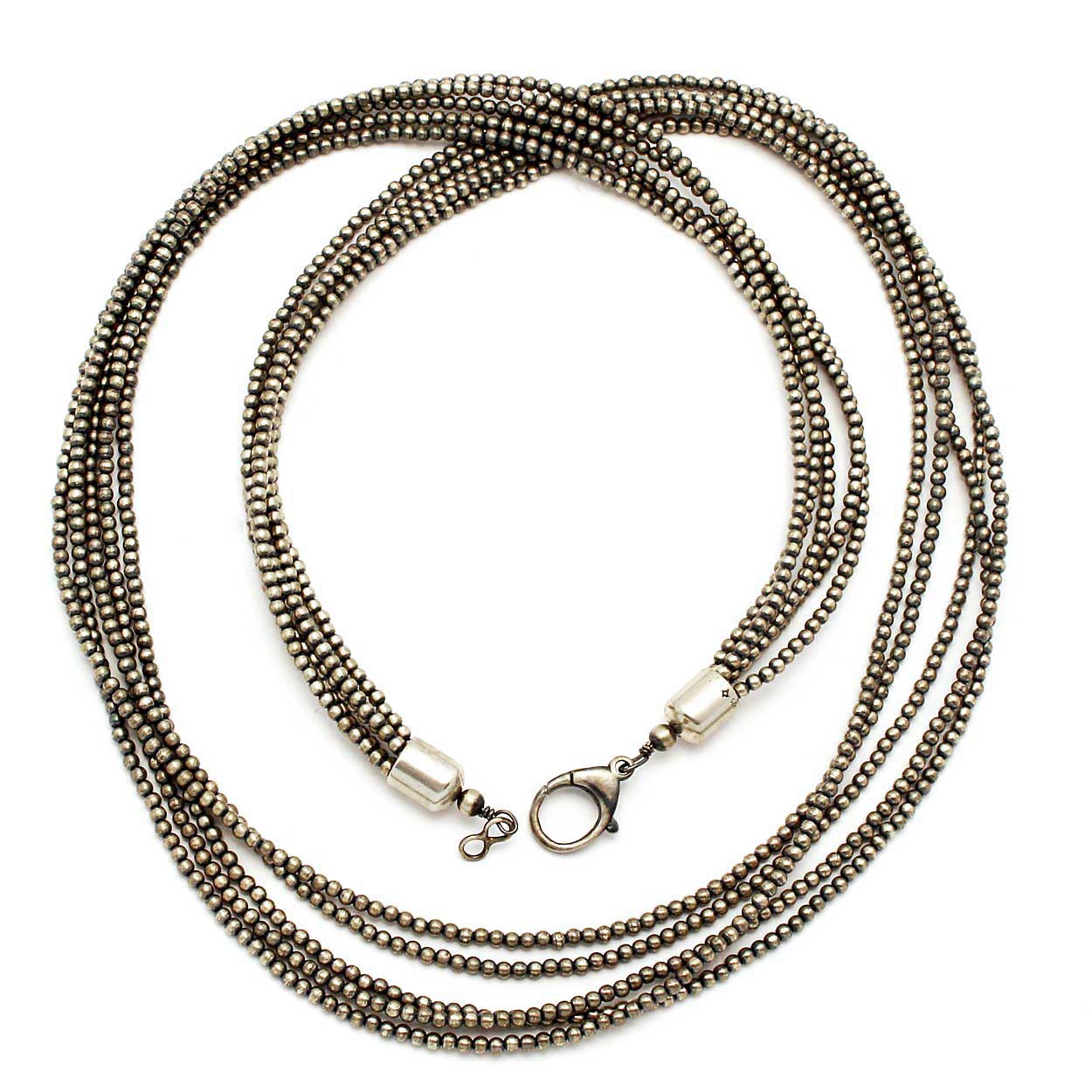 36" 2.5 MM Sterling Silver Bead Necklace by Touchine