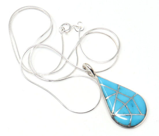 Load image into Gallery viewer, Silver Tear Drop Pendant by Kallestewa
