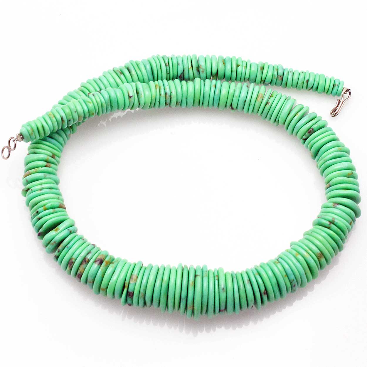Green Dyed Turquoise Graduated Slab Necklace