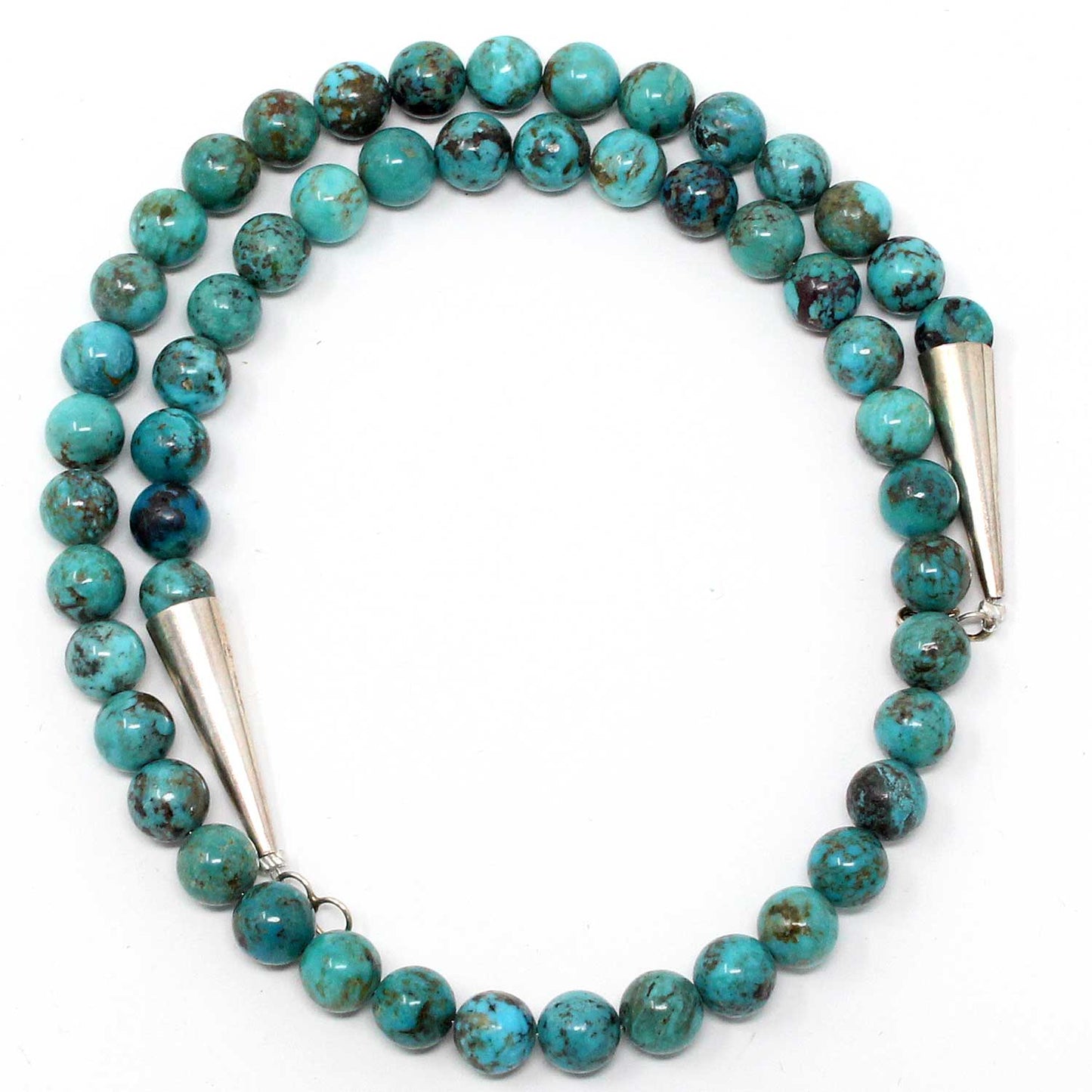 Load image into Gallery viewer, 18&amp;quot; Turquoise Round Bead Necklace
