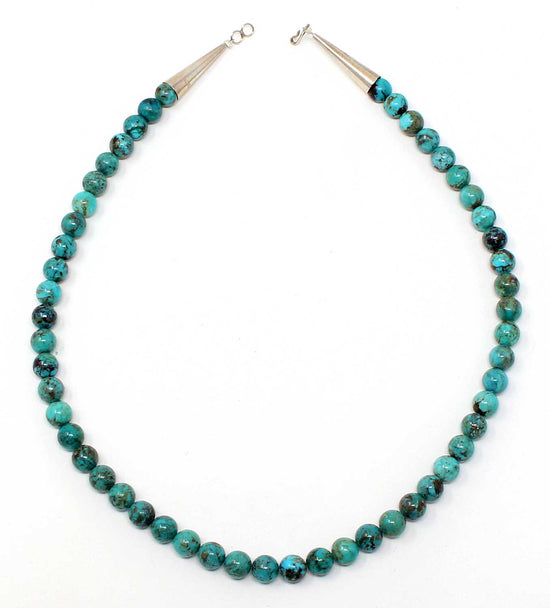 Load image into Gallery viewer, 18&amp;quot; Turquoise Round Bead Necklace
