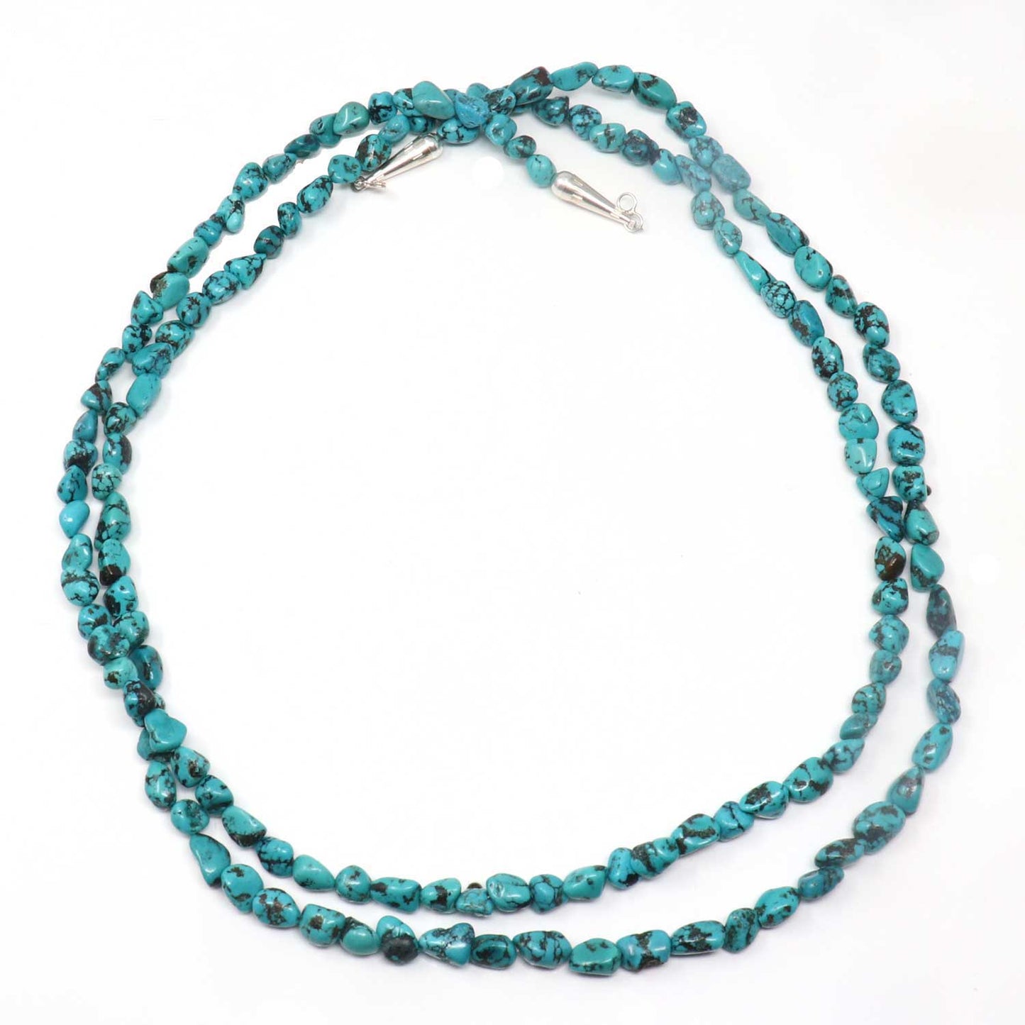 49" Blue Turquoise Necklace by Cate