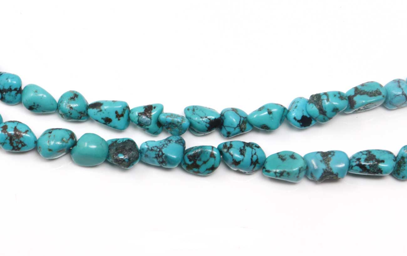 49" Blue Turquoise Necklace by Cate