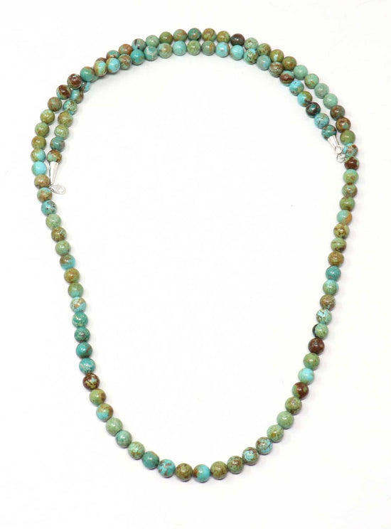 Load image into Gallery viewer, 35&amp;quot; Turquoise Round Bead Necklace
