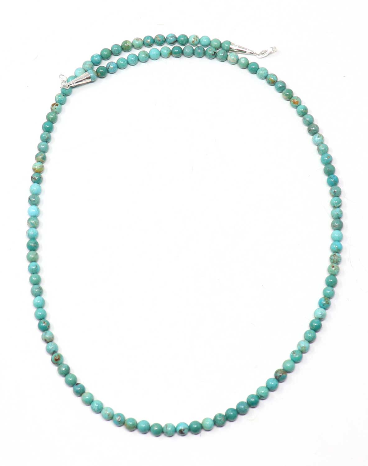 24" Round Turquoise Bead Necklace