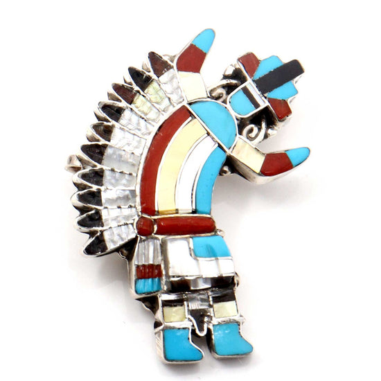 Zuni Rainbow Man Pin-Pendant by Quam