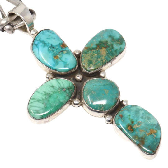 Emerald Valley Turquoise Cross by Linda Johnson