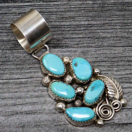 Load image into Gallery viewer, Silver Pendant With Sleeping Beauty Turquoise
